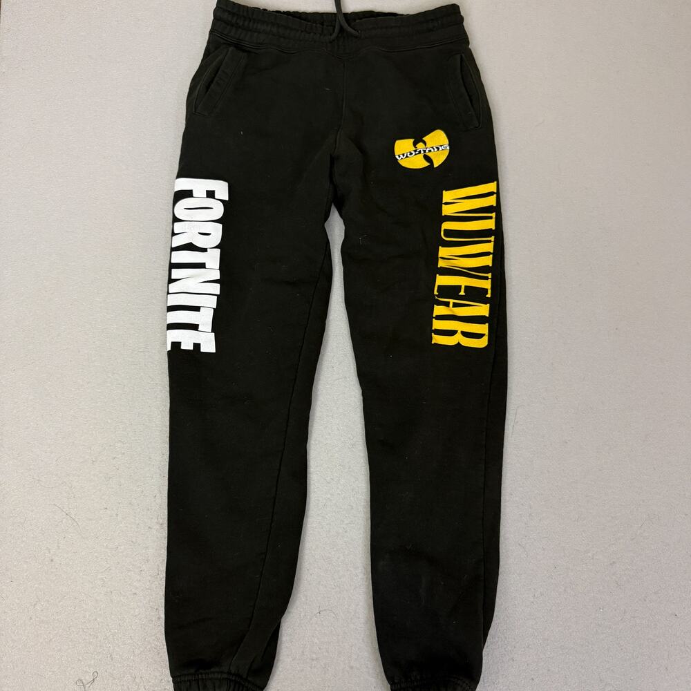 Wu-Tang Clan x Fortnite WuWear Jogger Sweatpants Mens M Black Yellow